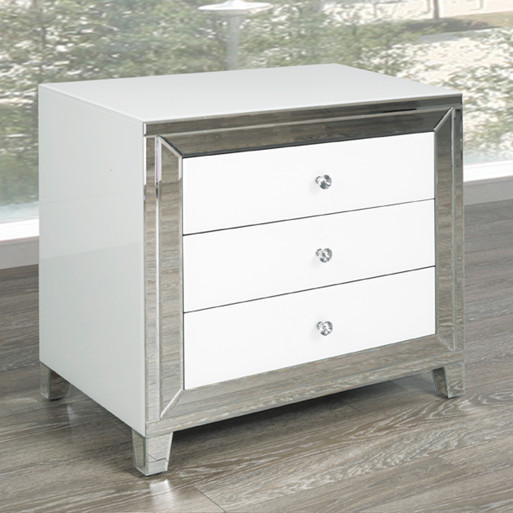 White Mirror Side Table GY-WHT002
